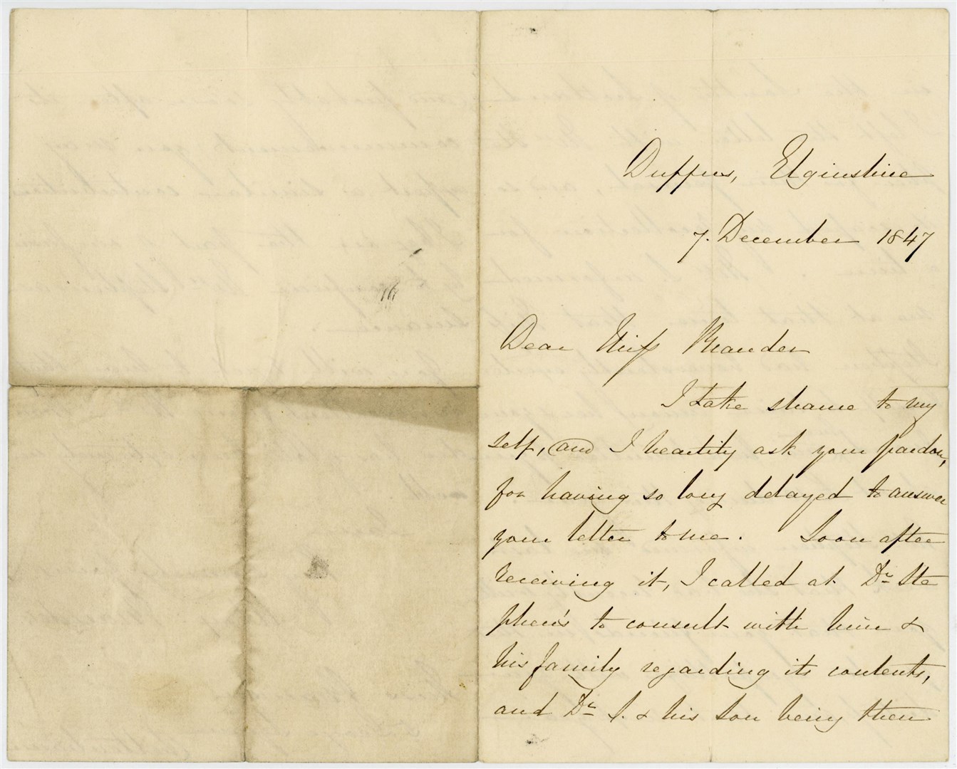Another of the hundred or so letters. This one is dated 1847 and appears to have been sent from Cheltenham.