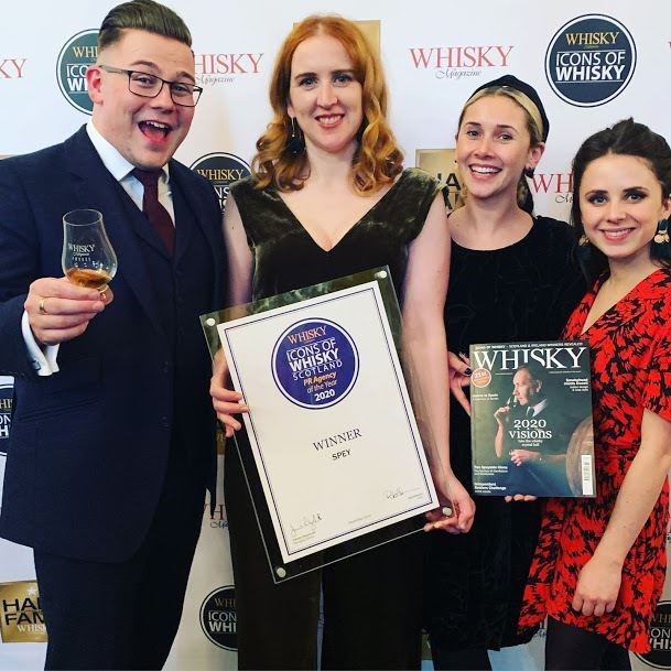 (From left) Christopher Coates, of Whisky Magazine, Jennifer Robertson, managing partner at SPEY, and Abigail Donaldson and Kathryn Wilkie, SPEY senior associates.
