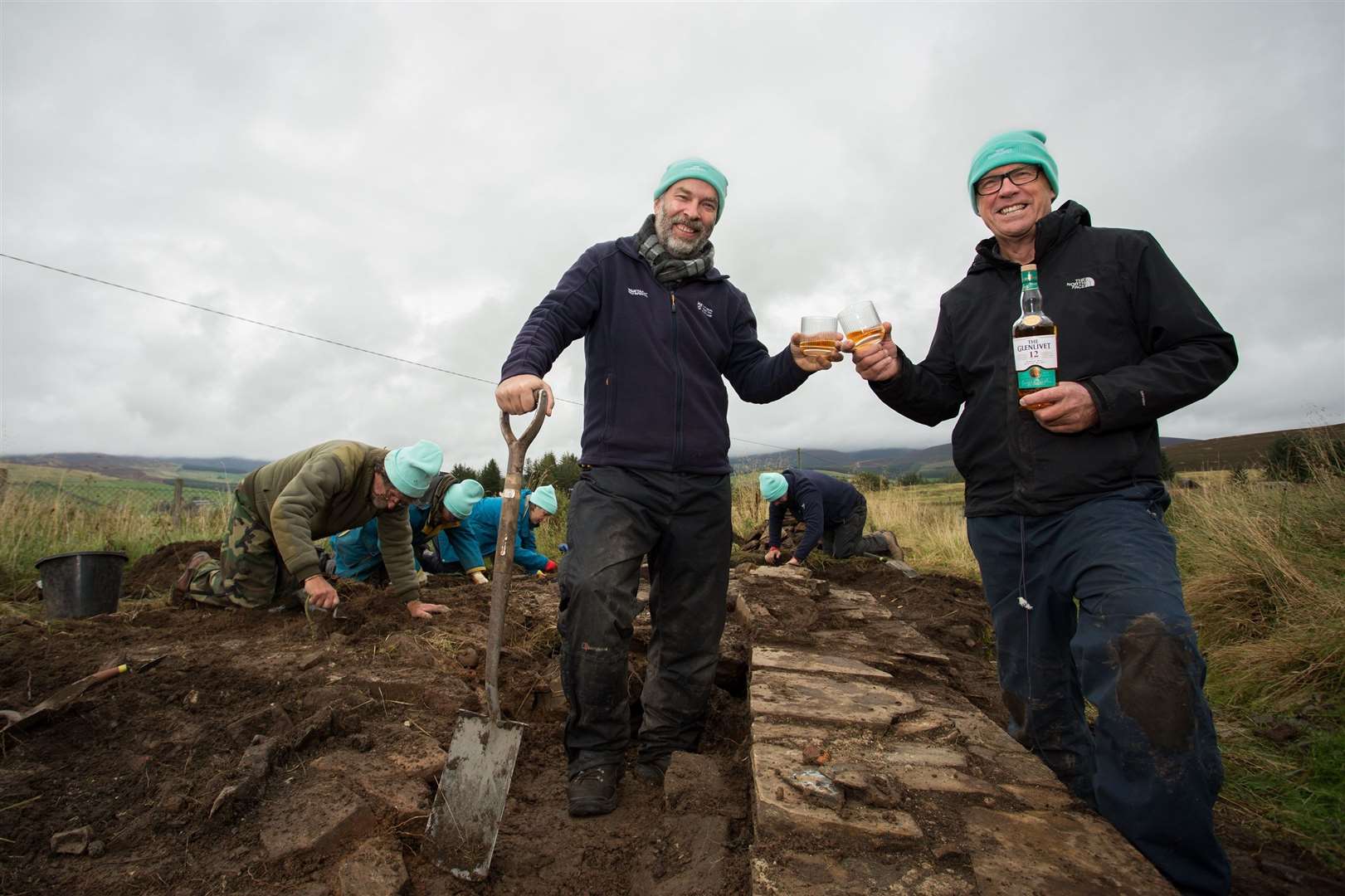 Derek Alexander and Alan Winchester at the dig site. Photo: Alison White.