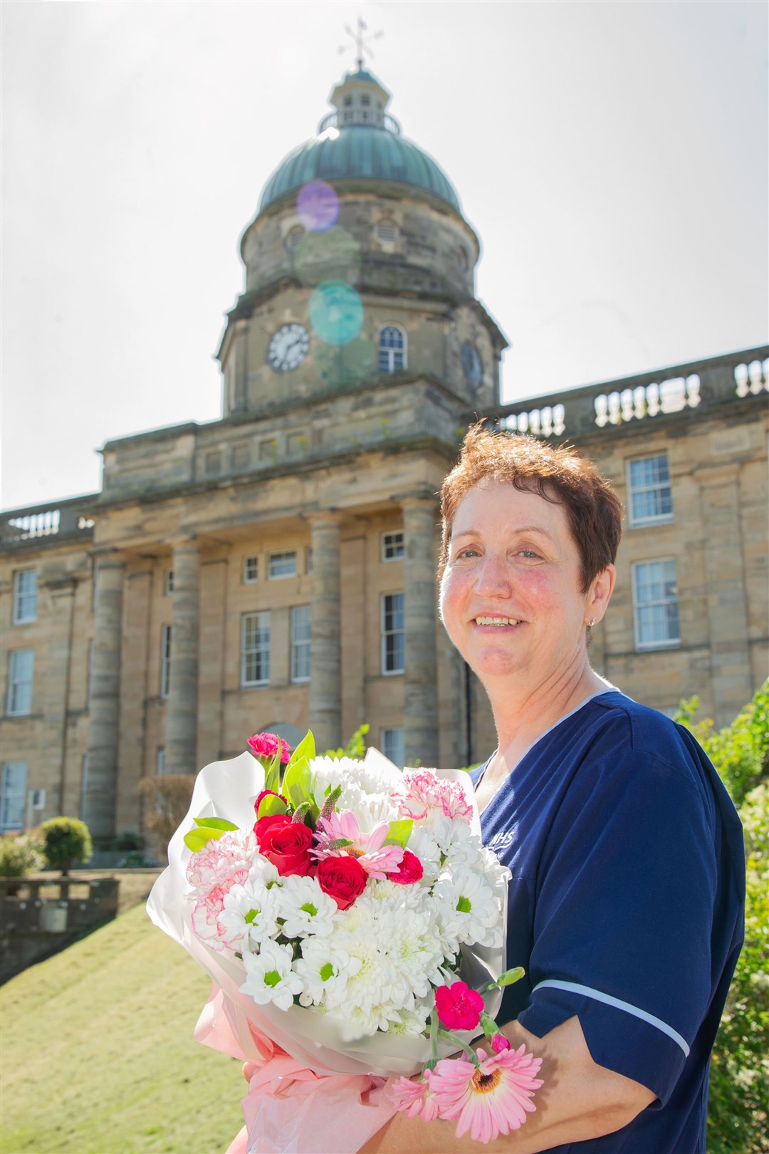 After 35 years of working at Dr Gray,s Hospital in Elgin, Helen Mellis retired last week. Picture: Daniel Forsyth. Image No.044541.