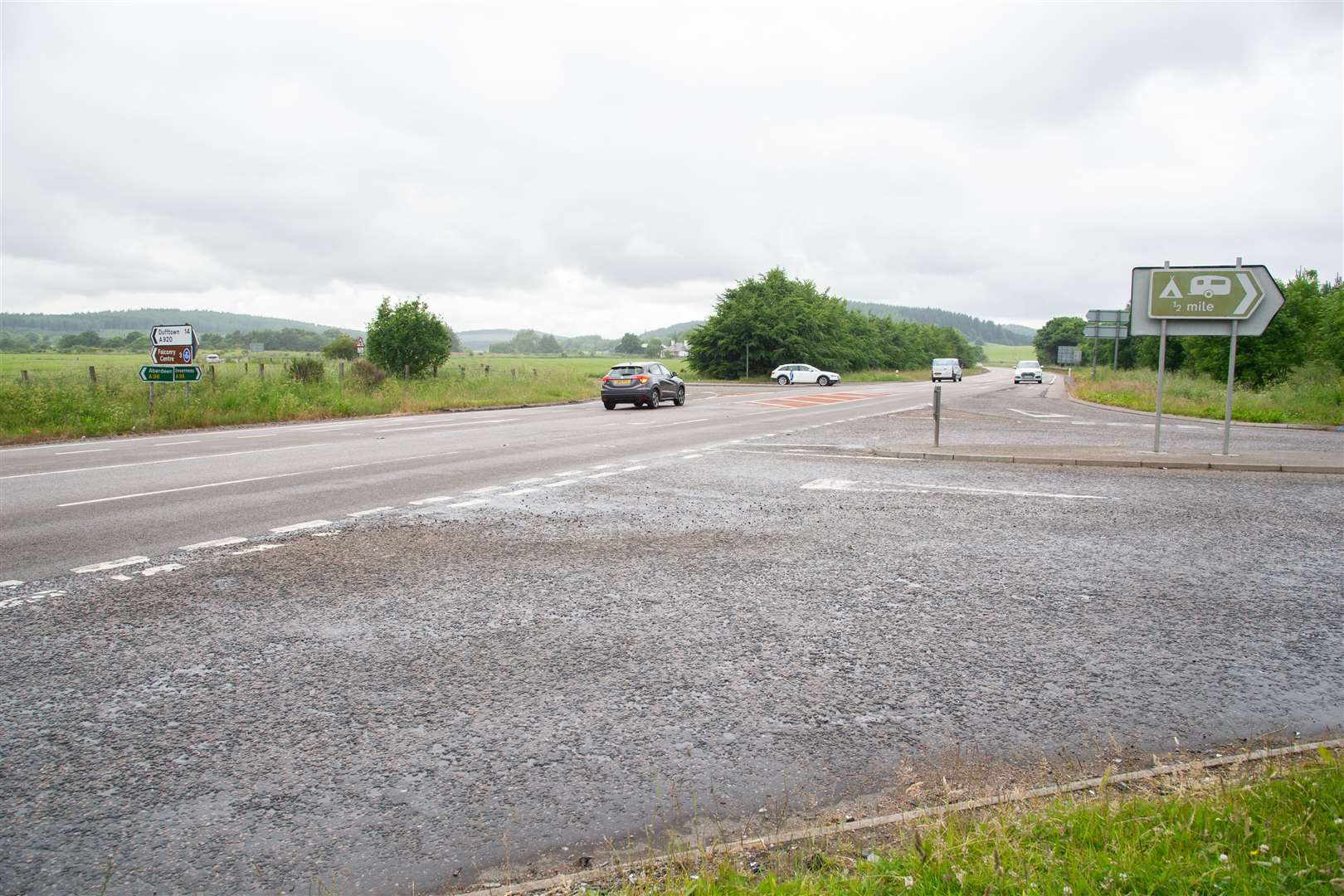 Calls have been made to upgrade a junction on the A96 at Huntly that links to Dufftown and the town centre after a string of bad accidents. Picture: Daniel Forsyth.