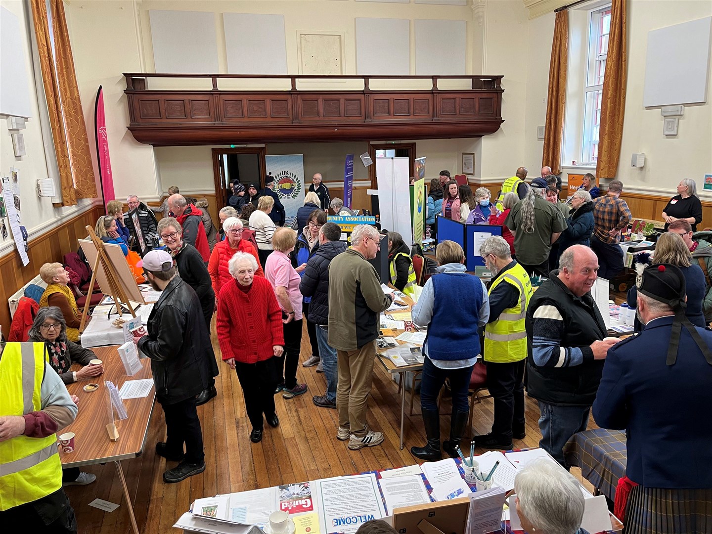 View of the crowds learning about the resources and services serving Aberlour and the surrounding area.