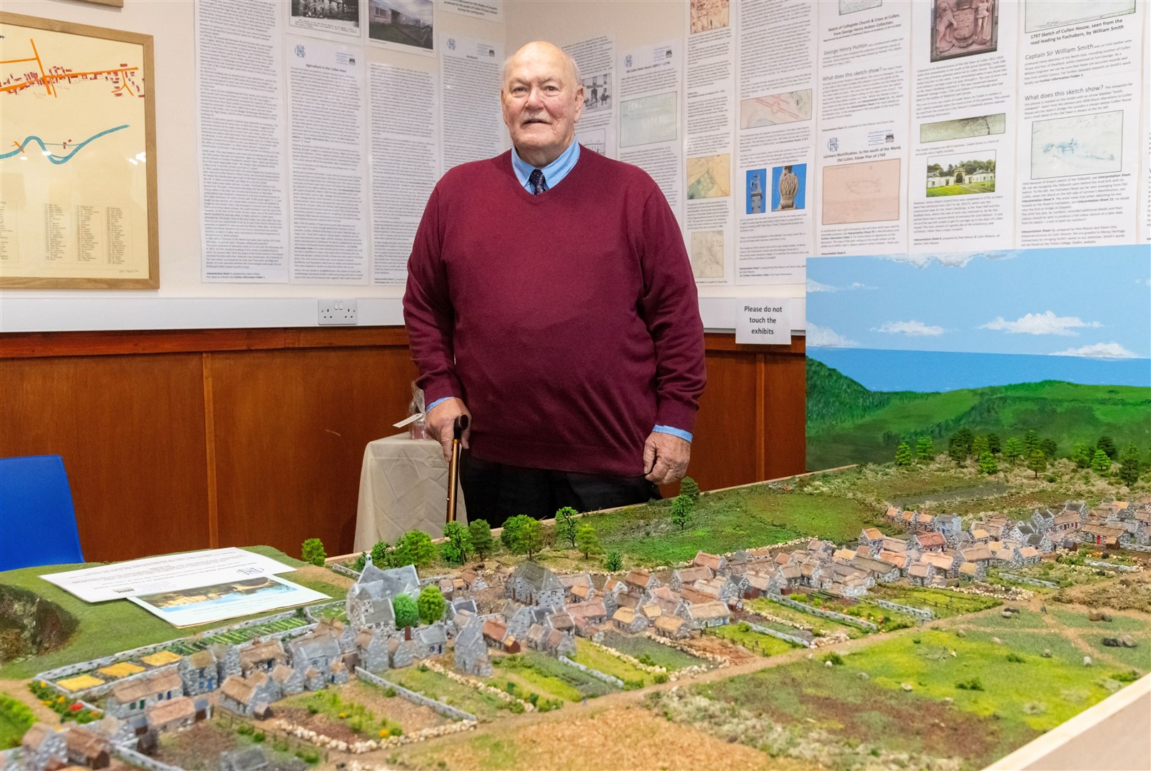 Model creator John Czajkowski at the unveiling of the model of Old Cullen. Picture: Beth Taylor