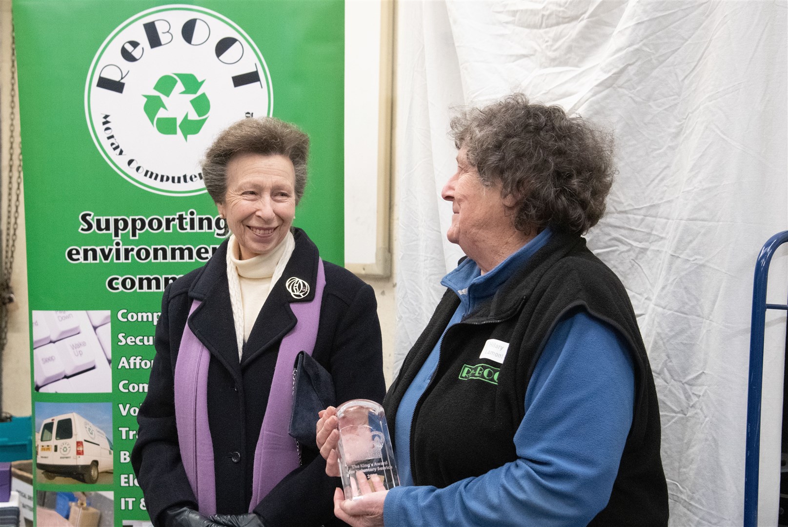 The Princess Royal with Hilary Lamont. Picture: Daniel Forsyth..