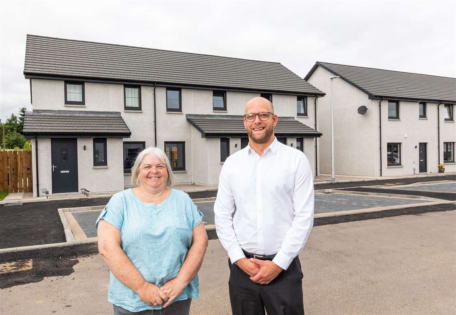 Osprey Housing’s housing director Dan Thompson and housing officer Elaine Sutherland welcomed the news at a new development in Aberdeenshire.