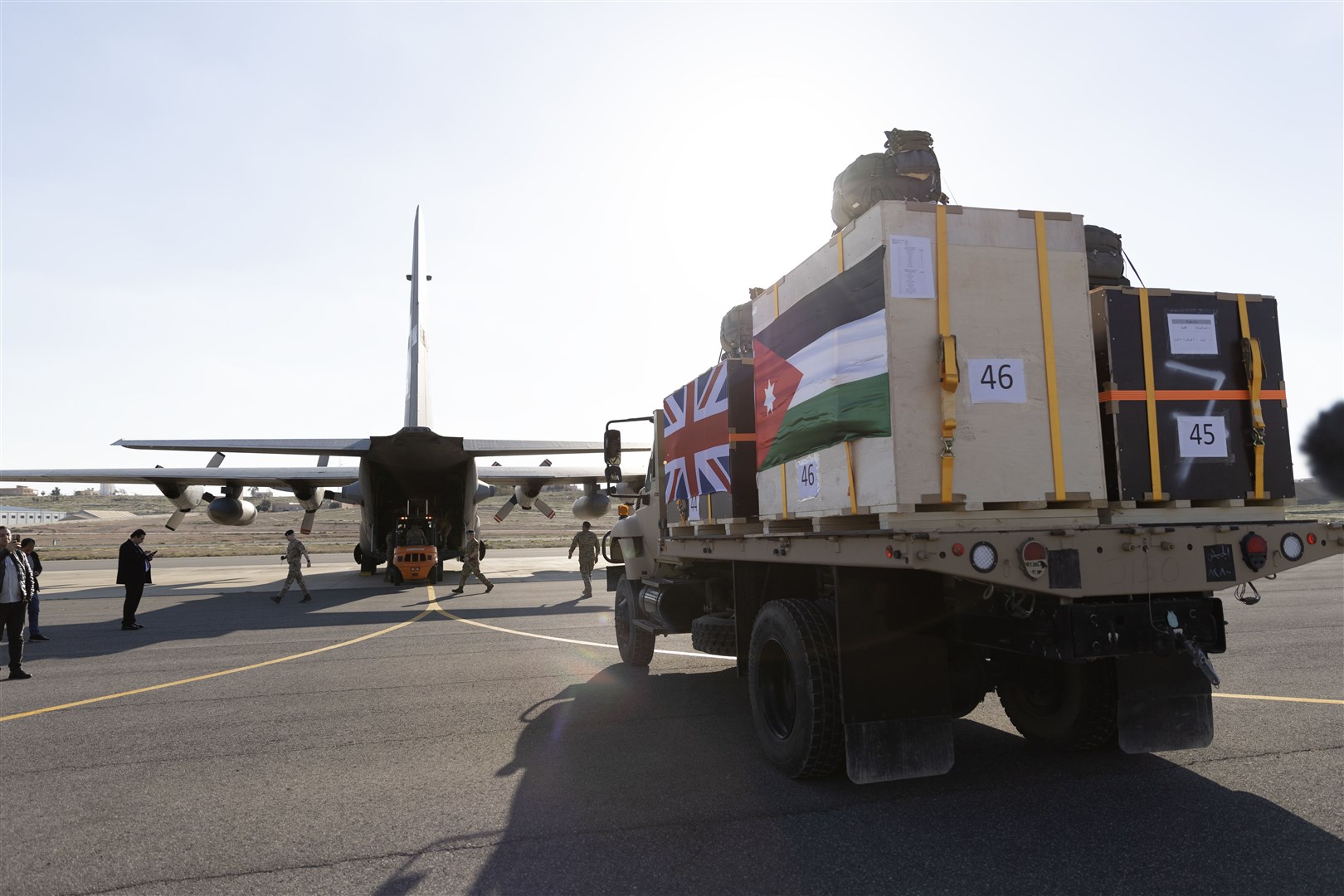 UK and Jordanian humanitarian has been sent to Gaza (FCDO/PA)