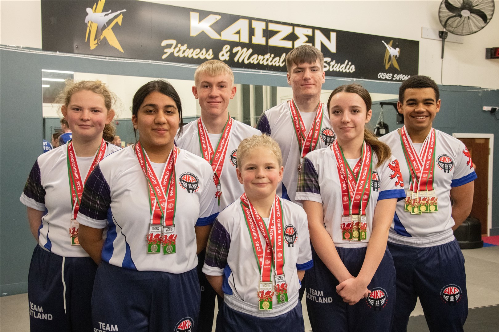Seven kickboxers from the Kaizen Kickboxing Club have won medals at a national event in Prestatyn, Wales. ..Picture: Daniel Forsyth..