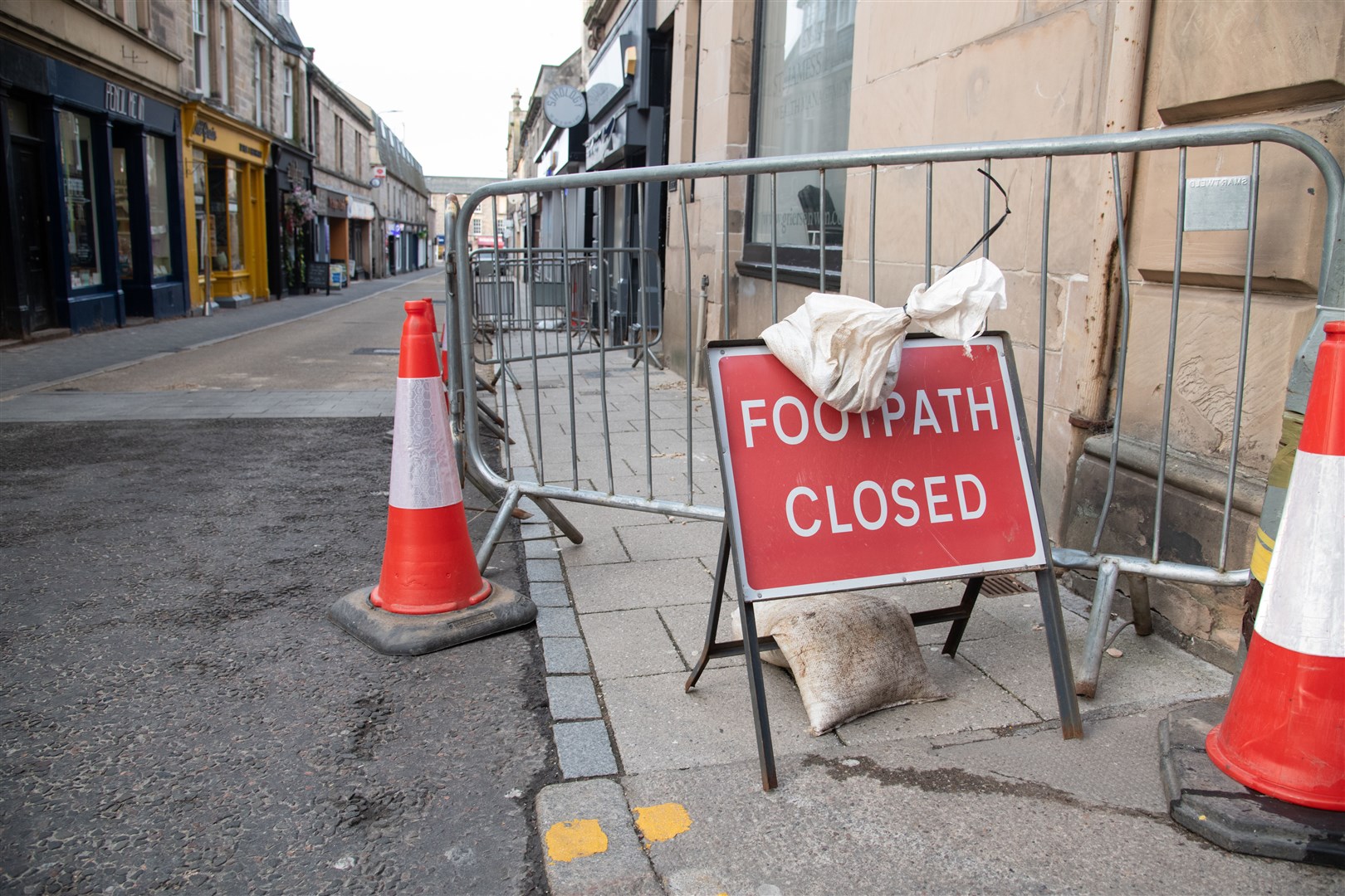 The footpath was closed following damage by Storm Otto. Picture: Daniel Forsyth