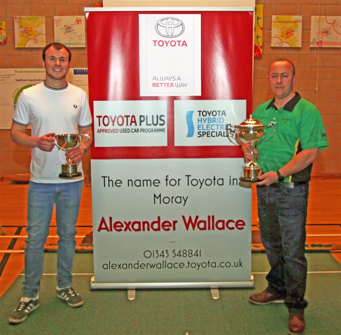 Recent Association winners Ryan Gordon (left, Campbell Cup) and Ross Andrews (Association singles). Photo: Peter Bloomfield.