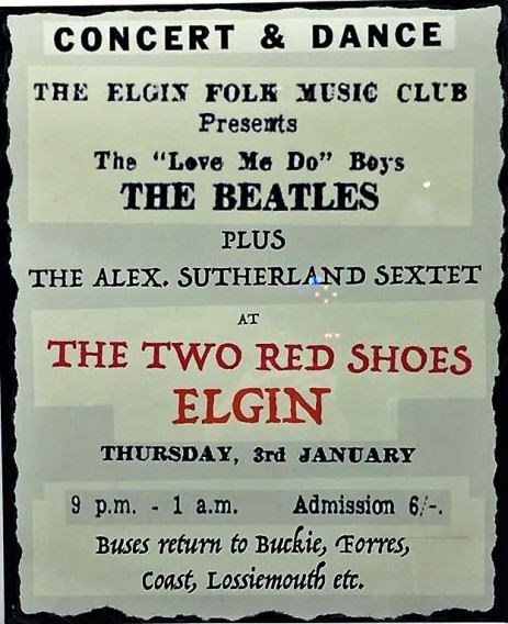 A flyer released for The Beatles' small Scottish tour in January 1963.