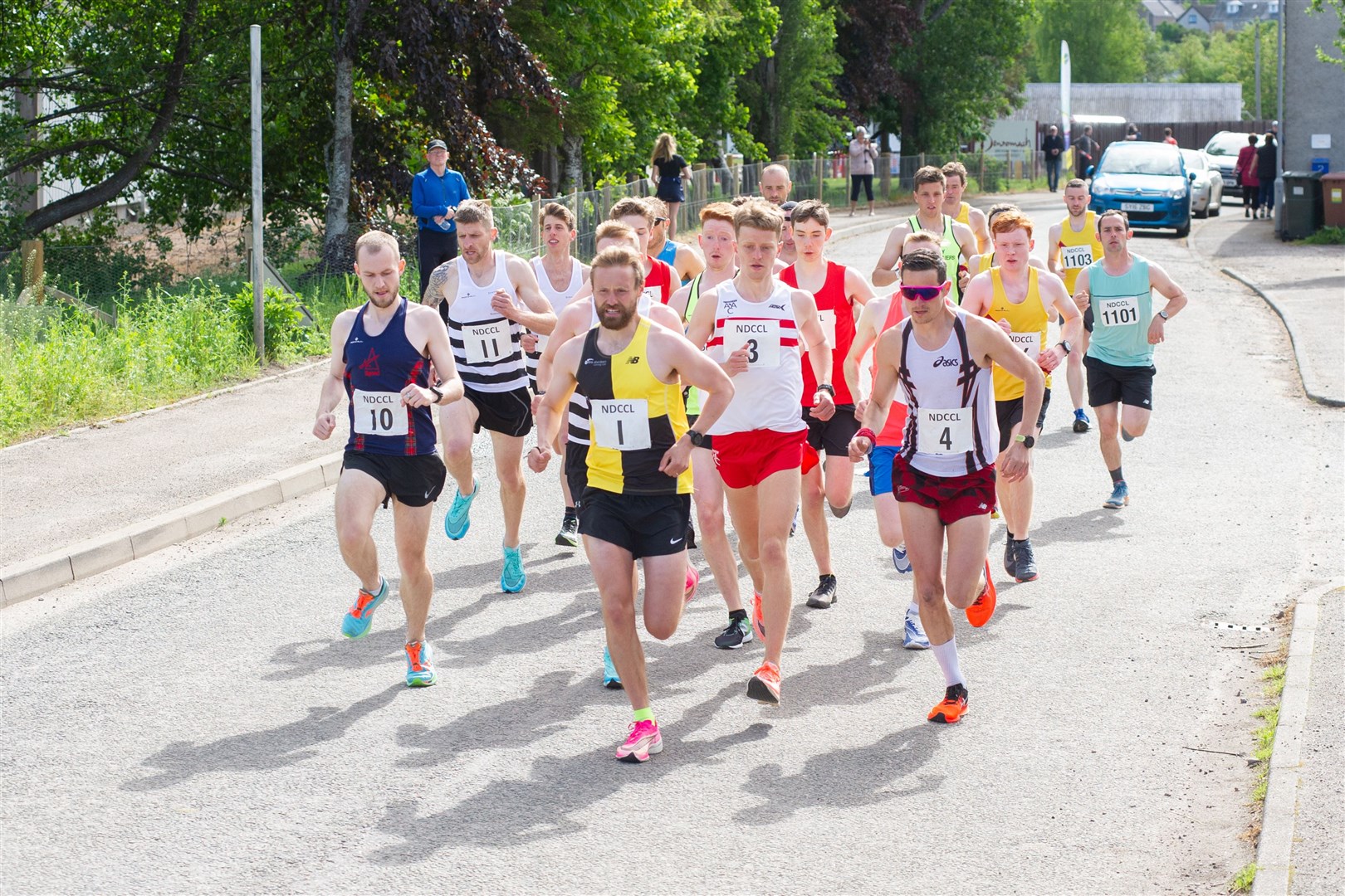 The first group of runners set off at last month's Back to Basics 10k Road Race. Picture: Daniel Forsyth..
