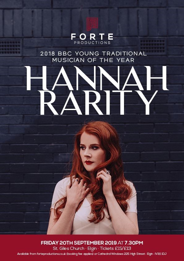 Hannah Rarity will perform in Elgin on September 20.