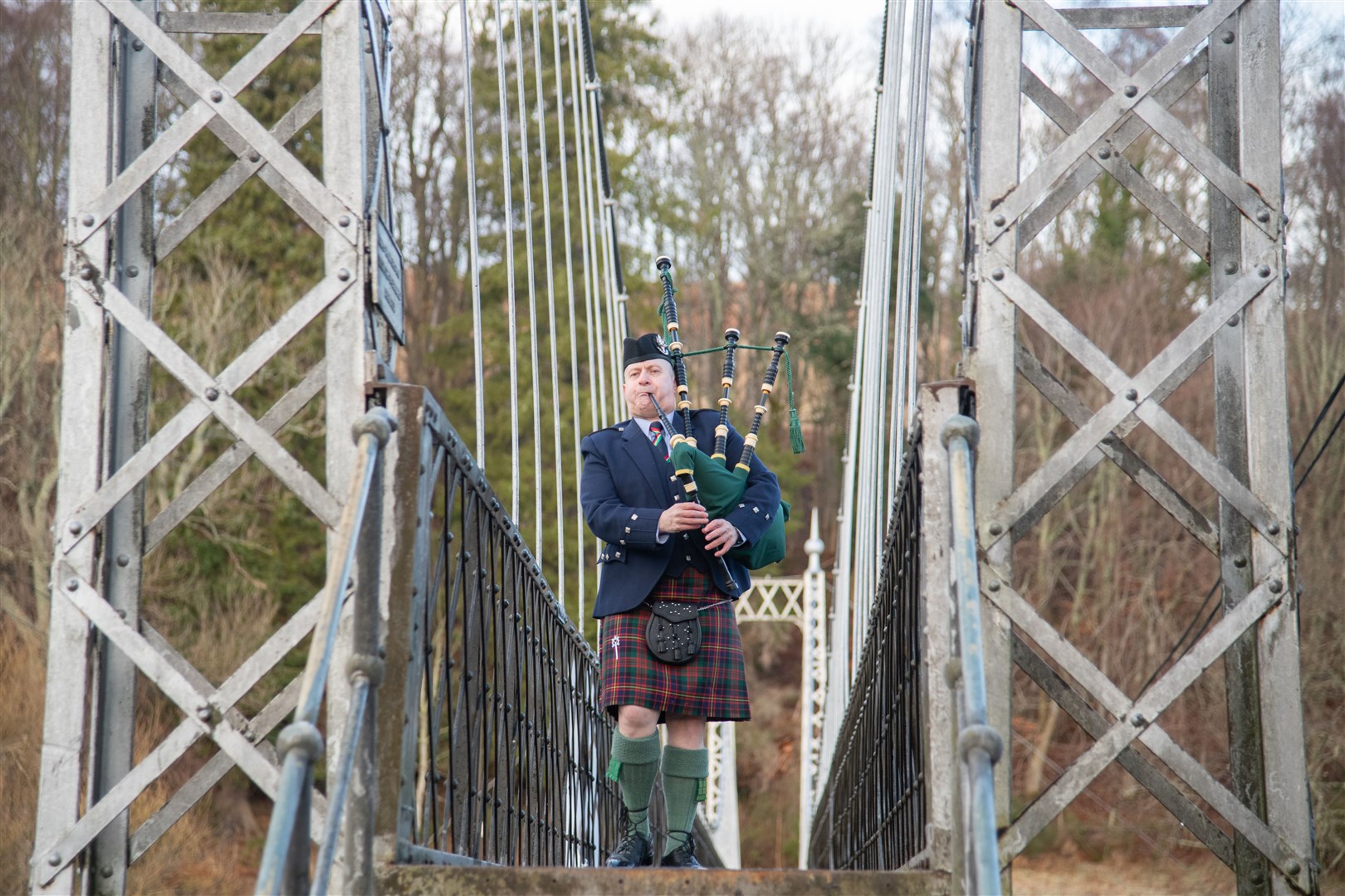 Piper Richard Anderson...The opening ceremony for the River Spey, held at the Penny Bridge in Alice Littler Park, Aberlour. ..Picture: Daniel Forsyth..