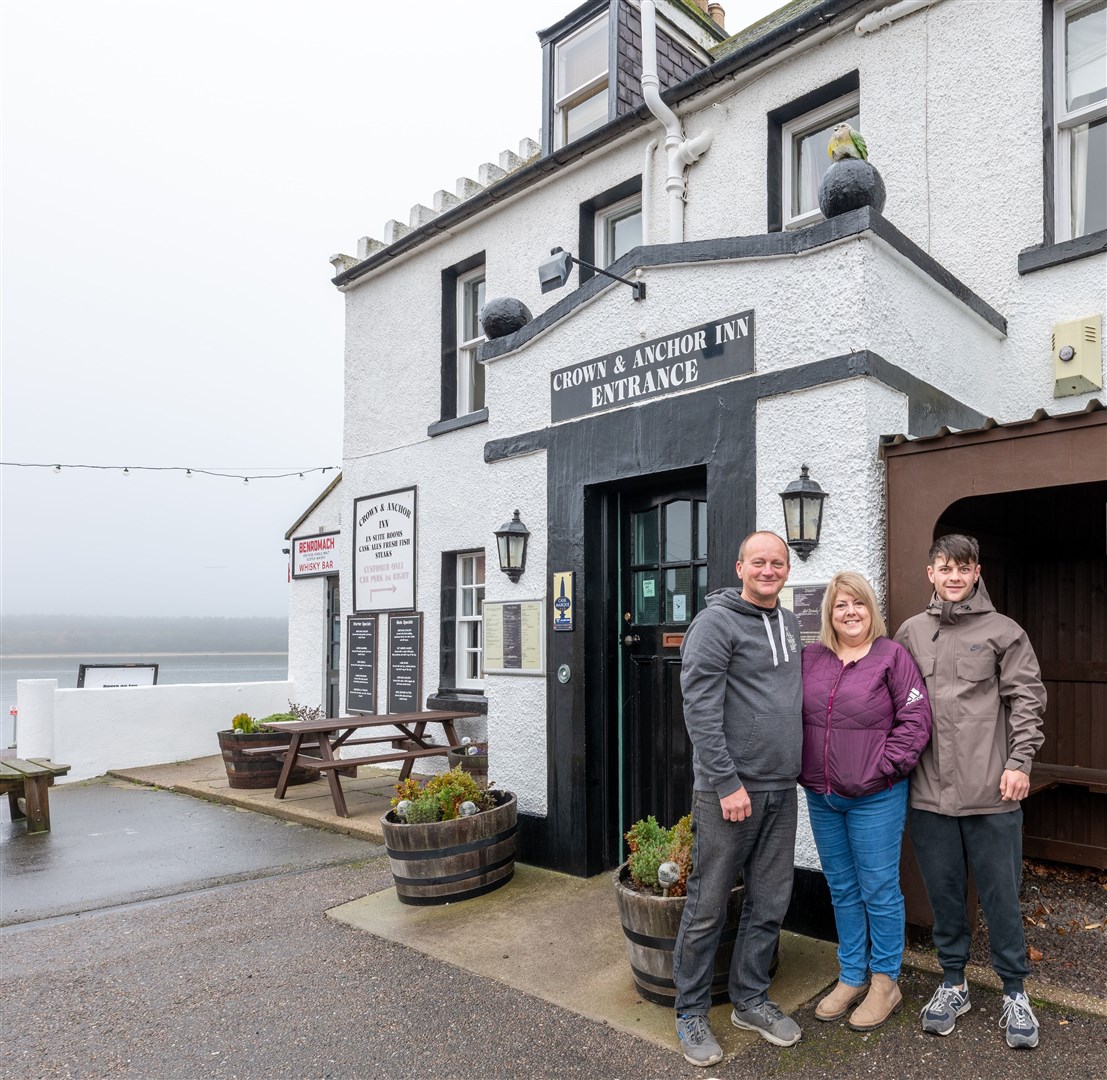 Katrina, Simon and Jamie Paterson will take over the running of The Crown and Anchor.