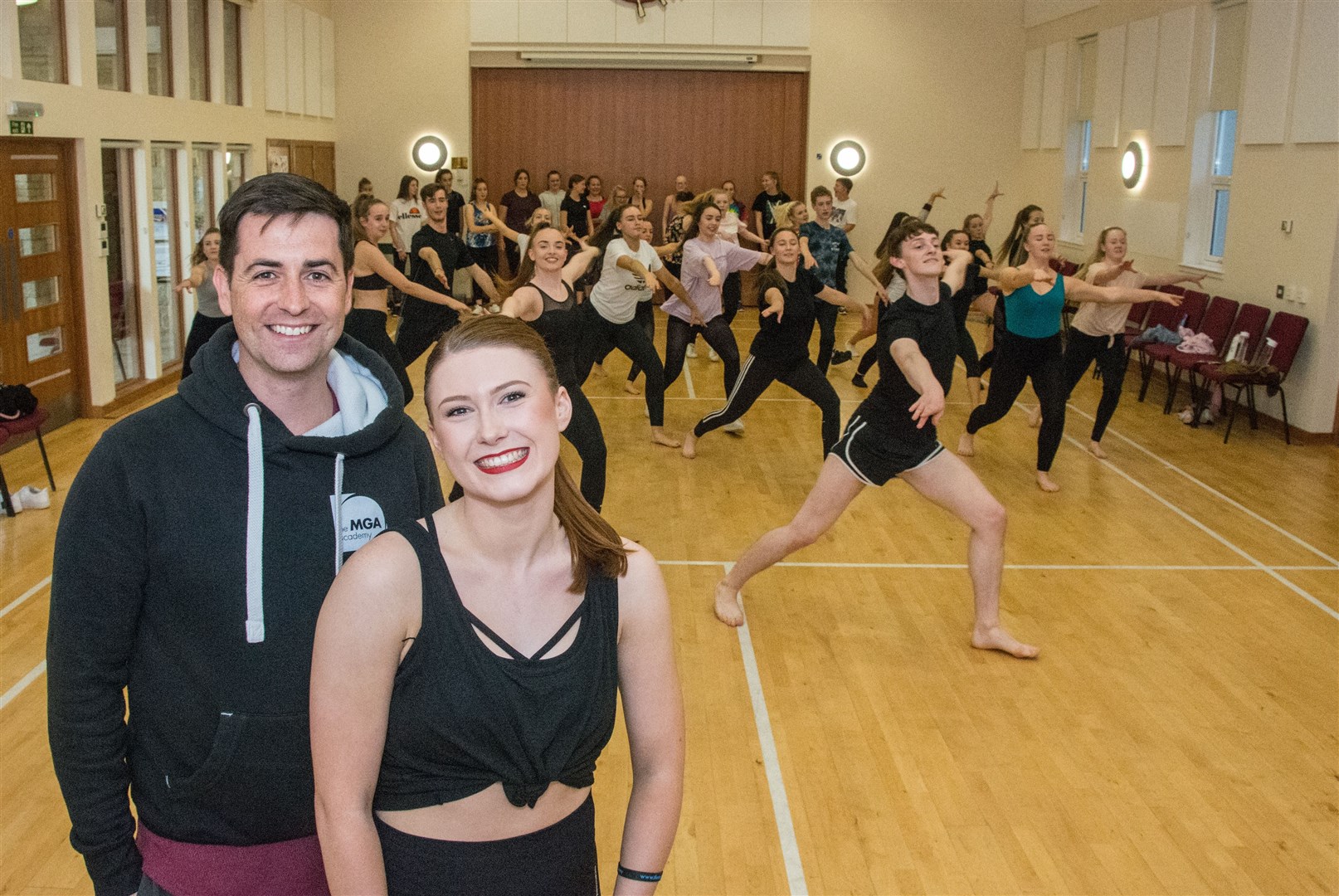 St Giles Theatre group hosted a dance masterclass with Murray Grant (MGA Founder) and Lori Davidson (MGA Student). Picture: Becky Saunderson. Image no. 044661