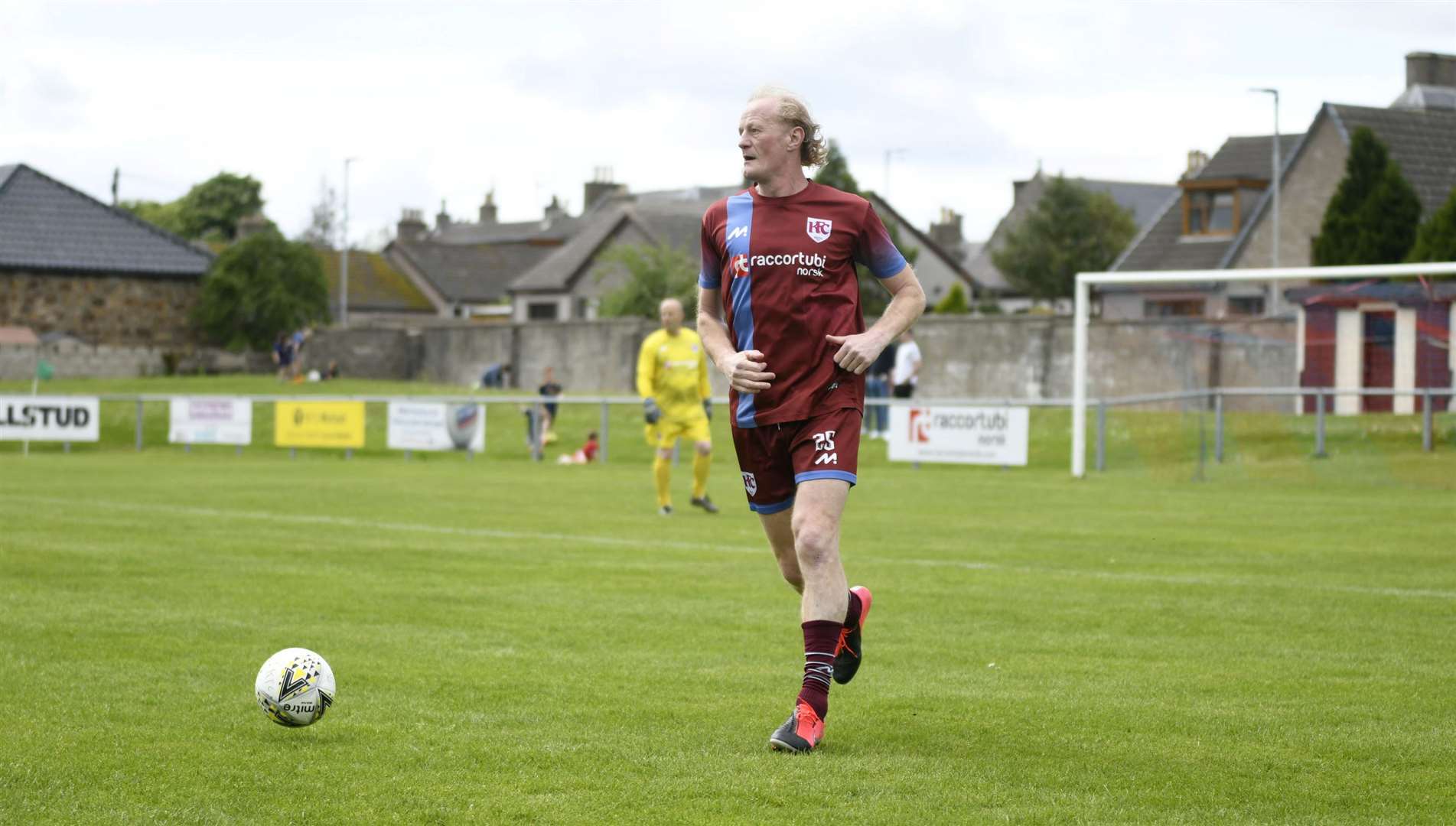 Colin Hendry on the ball in his home town of Keith. Picture: Becky Saunderson..