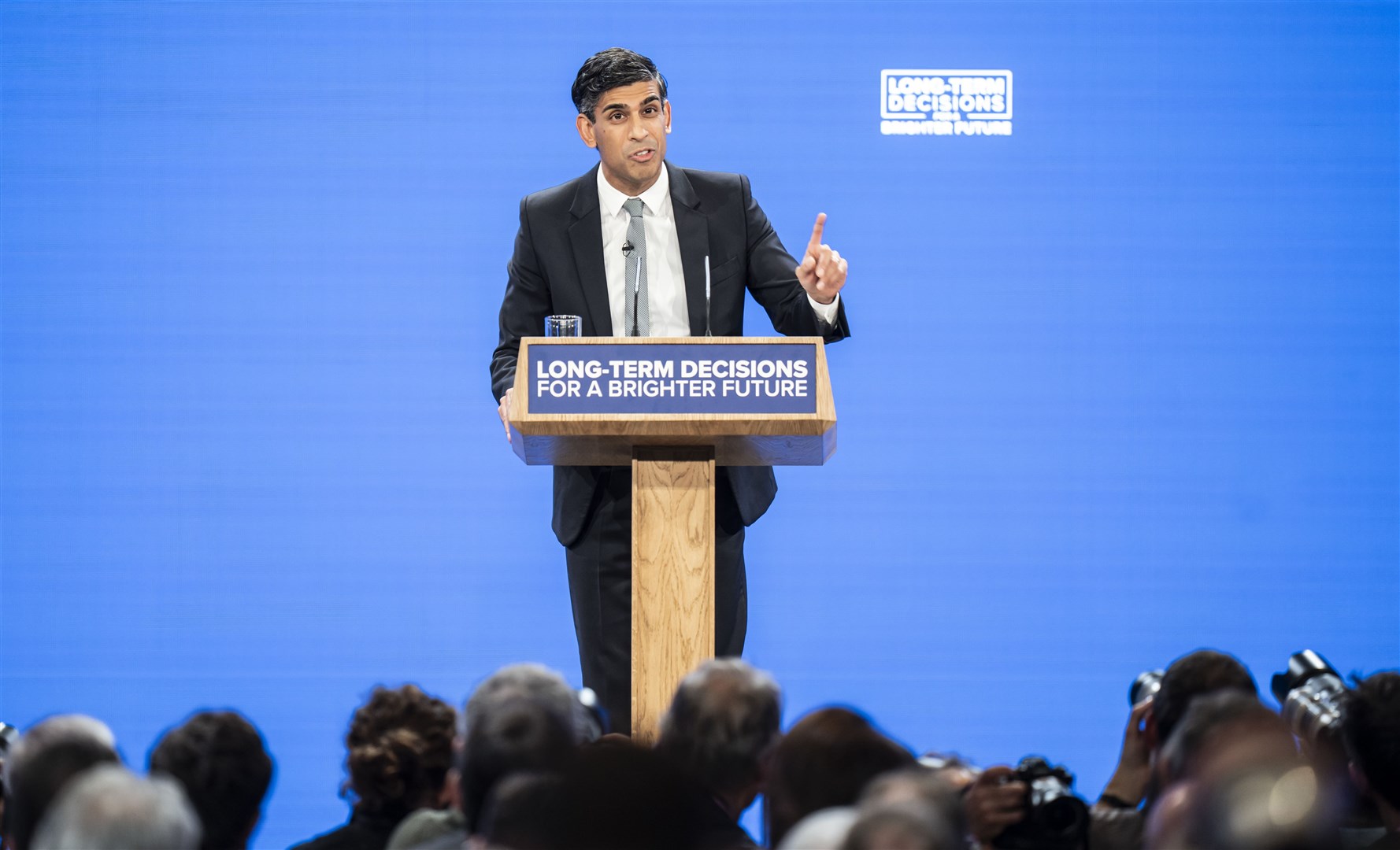 Prime Minister Rishi Sunak pitched himself as a changemaker at the Tory conference (Danny Lawson/PA)