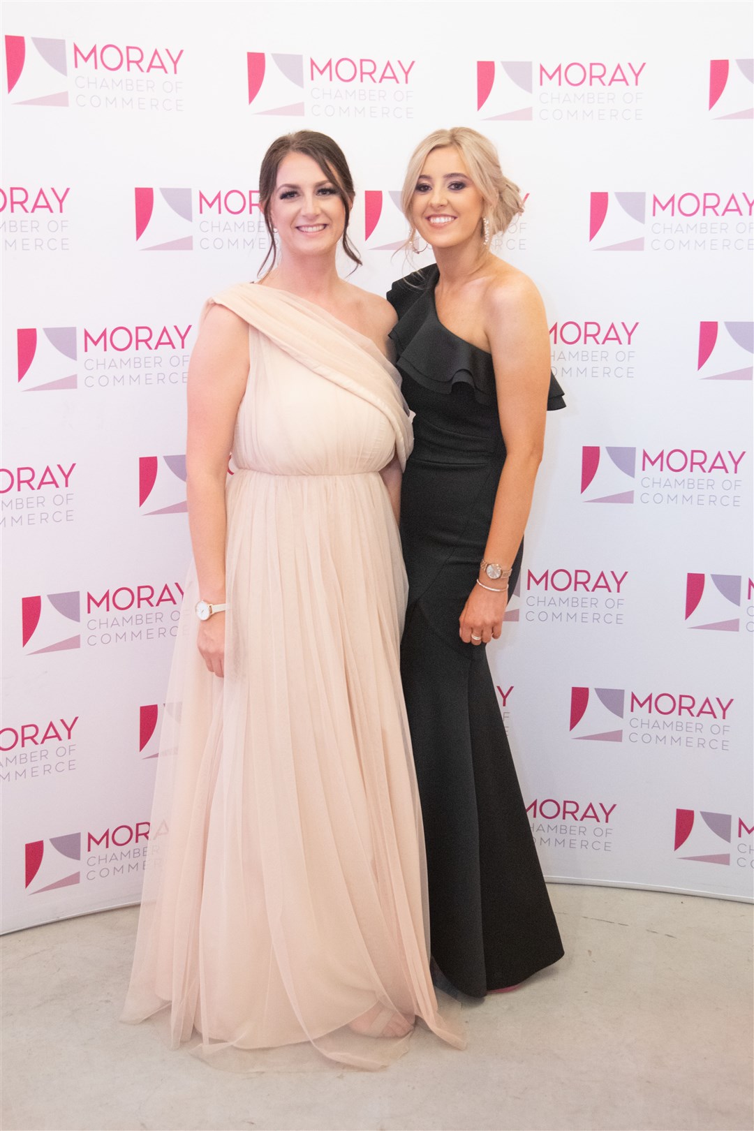 Moray Chamber of Commerce's Sarah Medcraf and Aimee Walker...17th Annual Moray Chamber of Commerce Awards Dinner, held at Gordon Castle on Friday 30th September 2022...Picture: Daniel Forsyth..