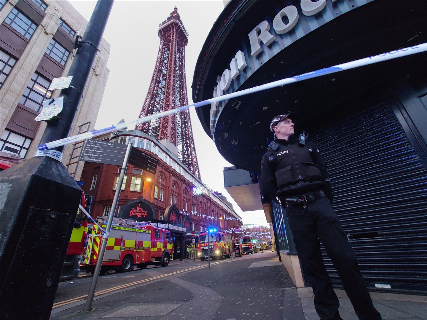 The police and fire service confirmed there was no blaze at the top of the tower (Michael Holmes/PA)