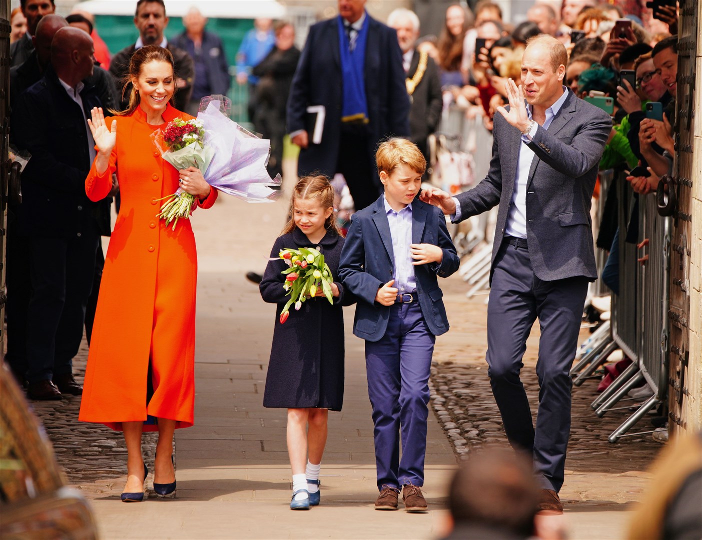 Well-wishers spoke of their joy at meeting the royal family (Ashley Crowden/PA)
