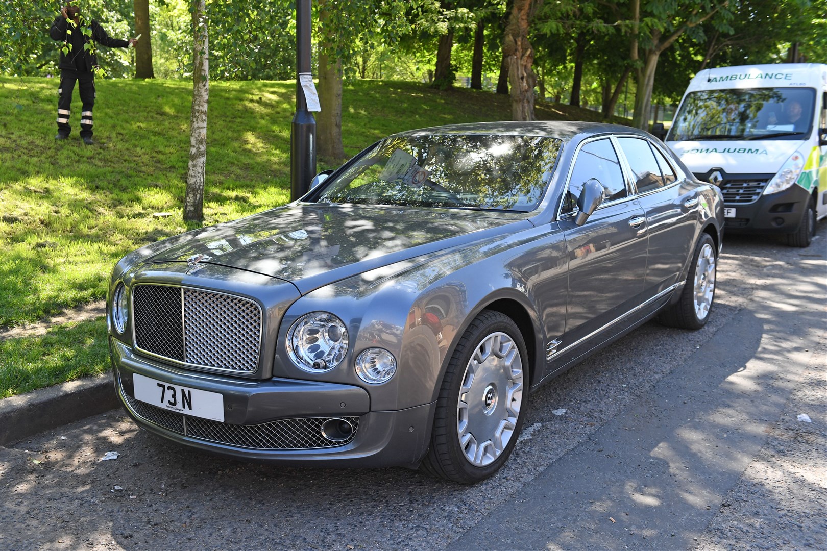 A £100,000 Bentley Mulsanne that belonged to Jonathan Nuttall and which was recovered following the eight-year NCA investigation (Stefan Rousseau/PA)