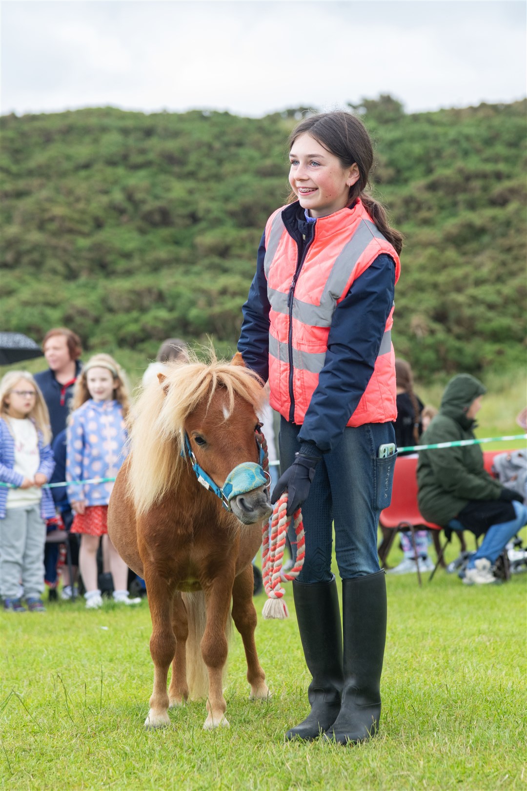 Blae Gillies with her Shetland Pony, Ziggy. ..Hopeman Gala's Pet Show 2023...Picture: Beth Taylor.