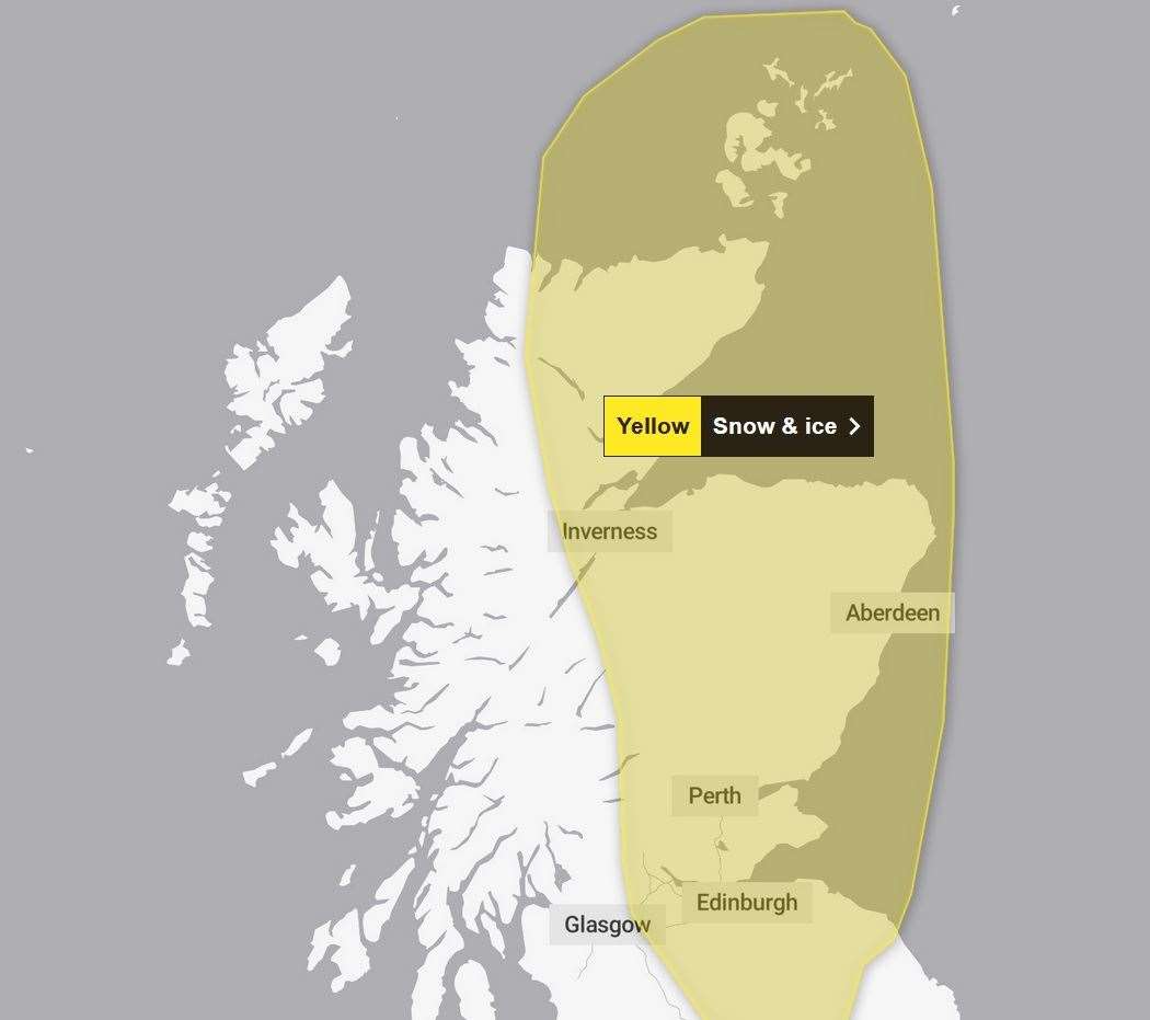 A warning for snow overneight is in place