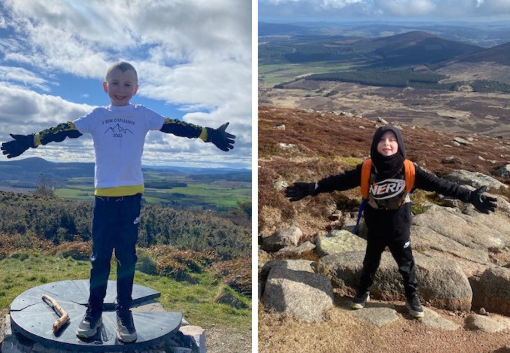 Thorfinn Wade climbed three peaks locally to raise £820 for Linkwood Primary School's young football team.
