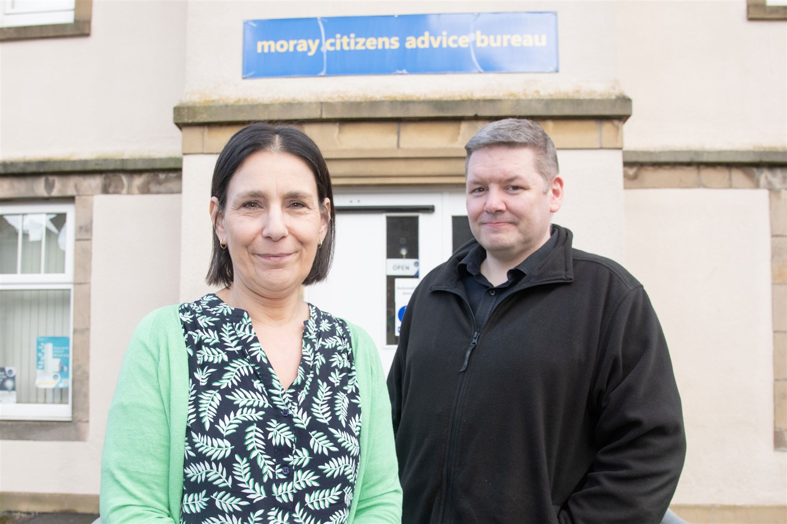 Moray Citizen's Advice Bureau's manager Mary Riley and deputy manager Rob Morrison...Picture: Daniel Forsyth.