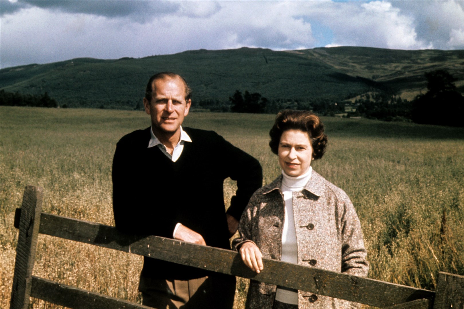 The Duke of Edinburgh and Queen on the Balmoral estate in 1972 (PA)