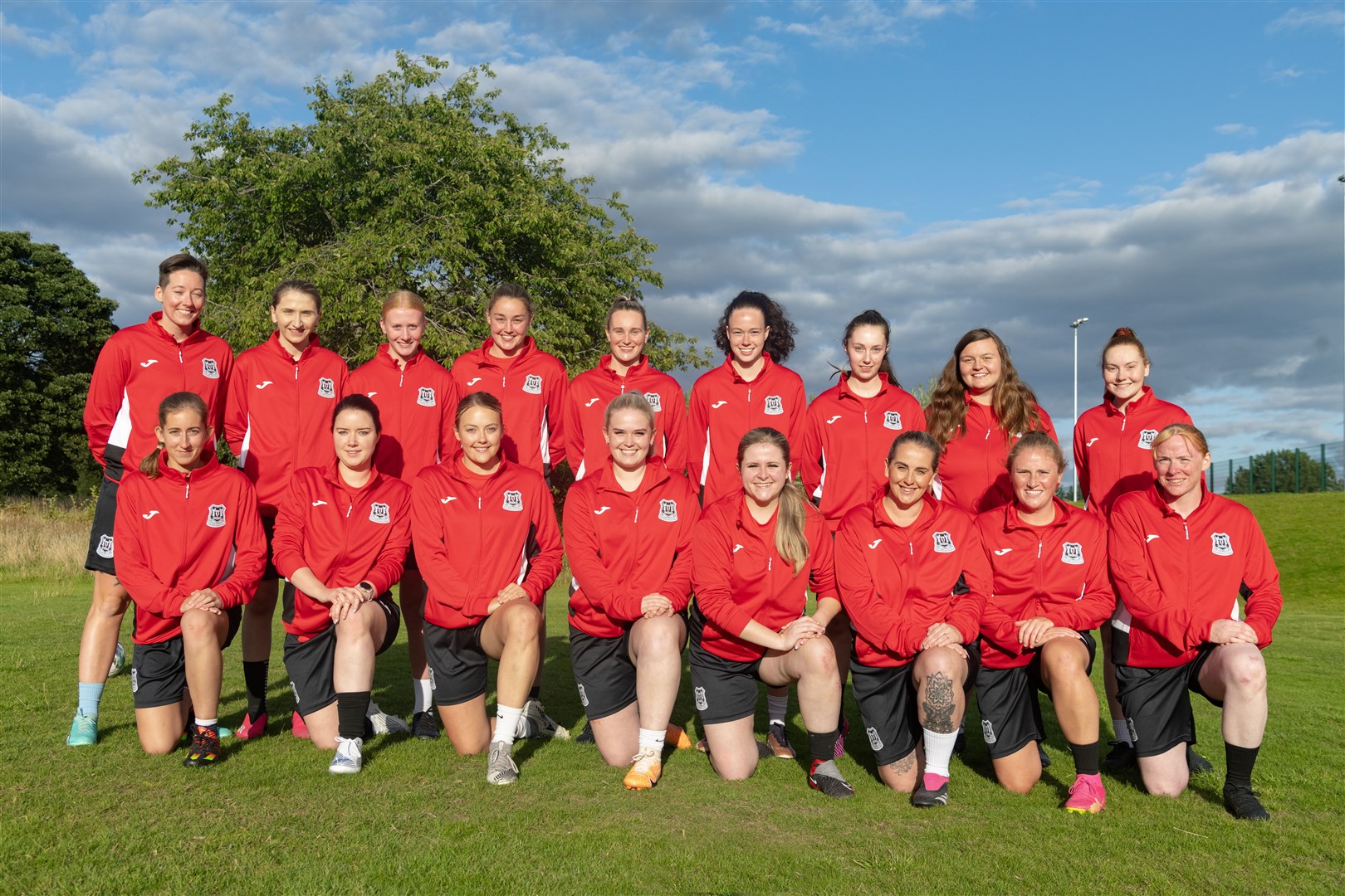 Elgin City Ladies team ahead of their first match...Picture: Beth Taylor.