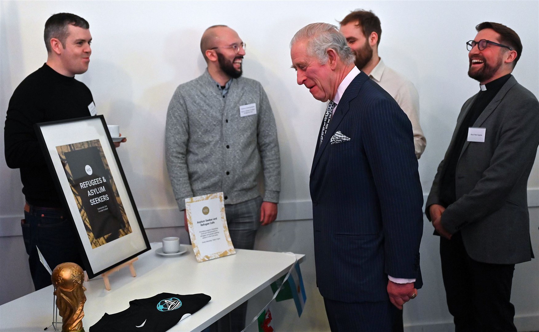 Charles during a reception with communities at King’s House (PA)