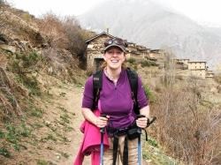 Anna McPherson trekking through Nepal