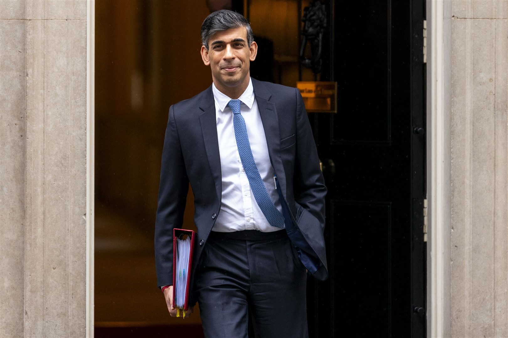 Prime Minister Rishi Sunak departing 10 Downing Street, London, to attend Prime Minister’s Questions at the Houses of Parliament on Wednesday (Jordan Pettitt/PA)