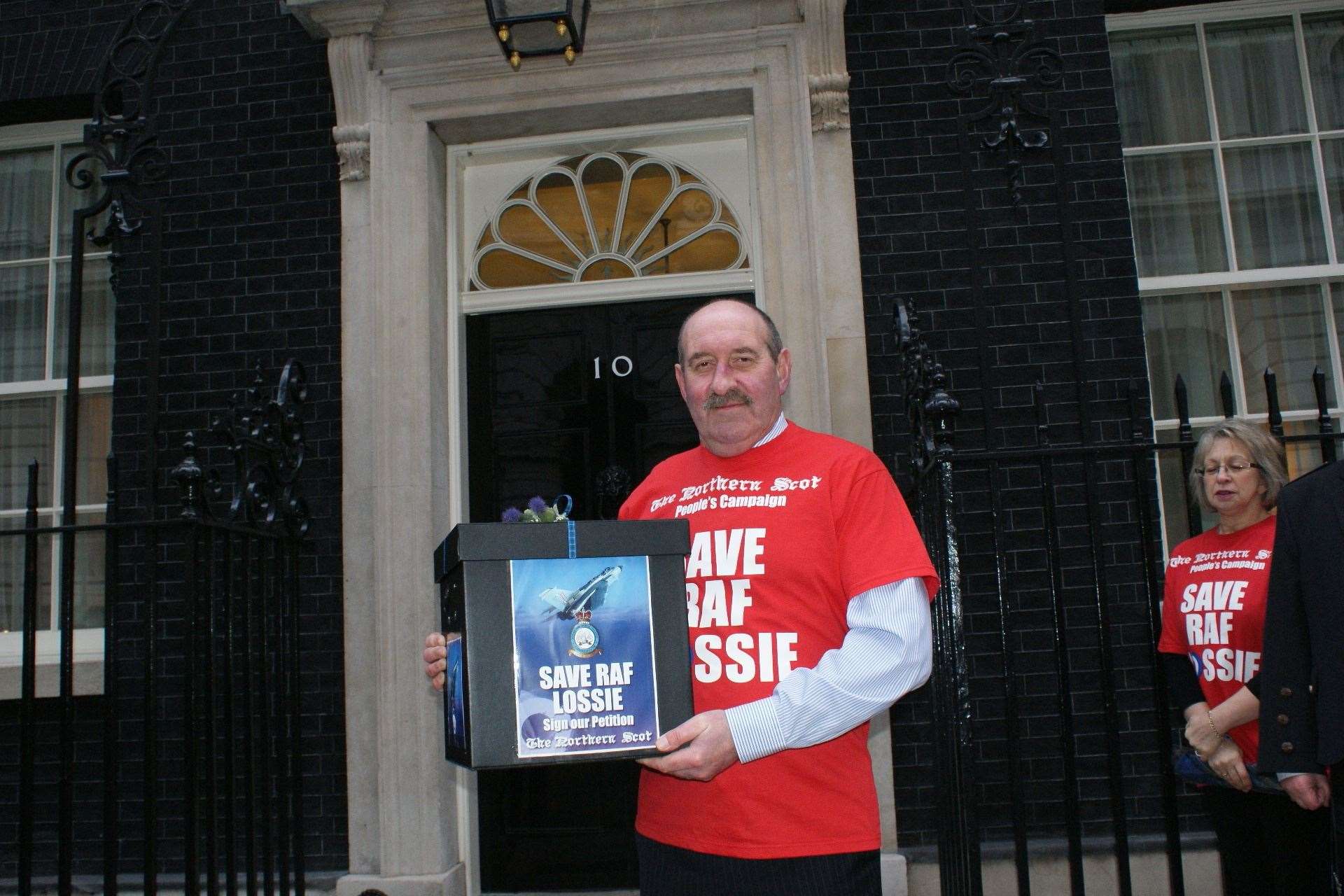Mike outside No.10 Downing Street with the people's petition.