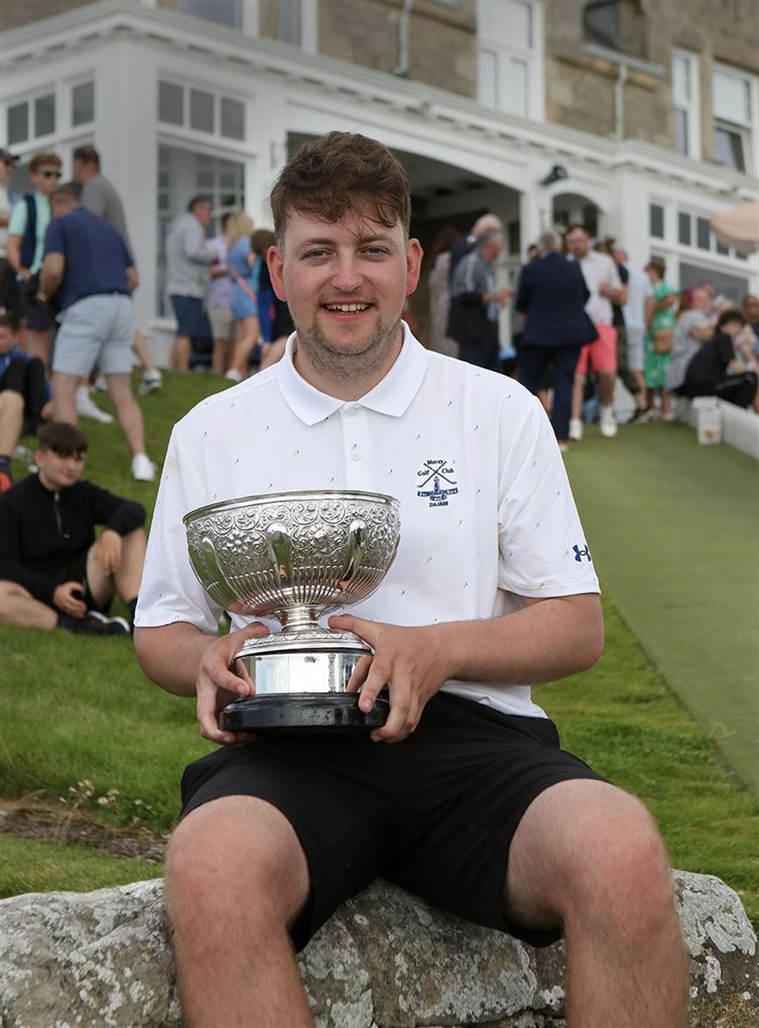 Jack McNeilly with his Macpherson Rose Bowl Trophy. Picture: John MacGregor
