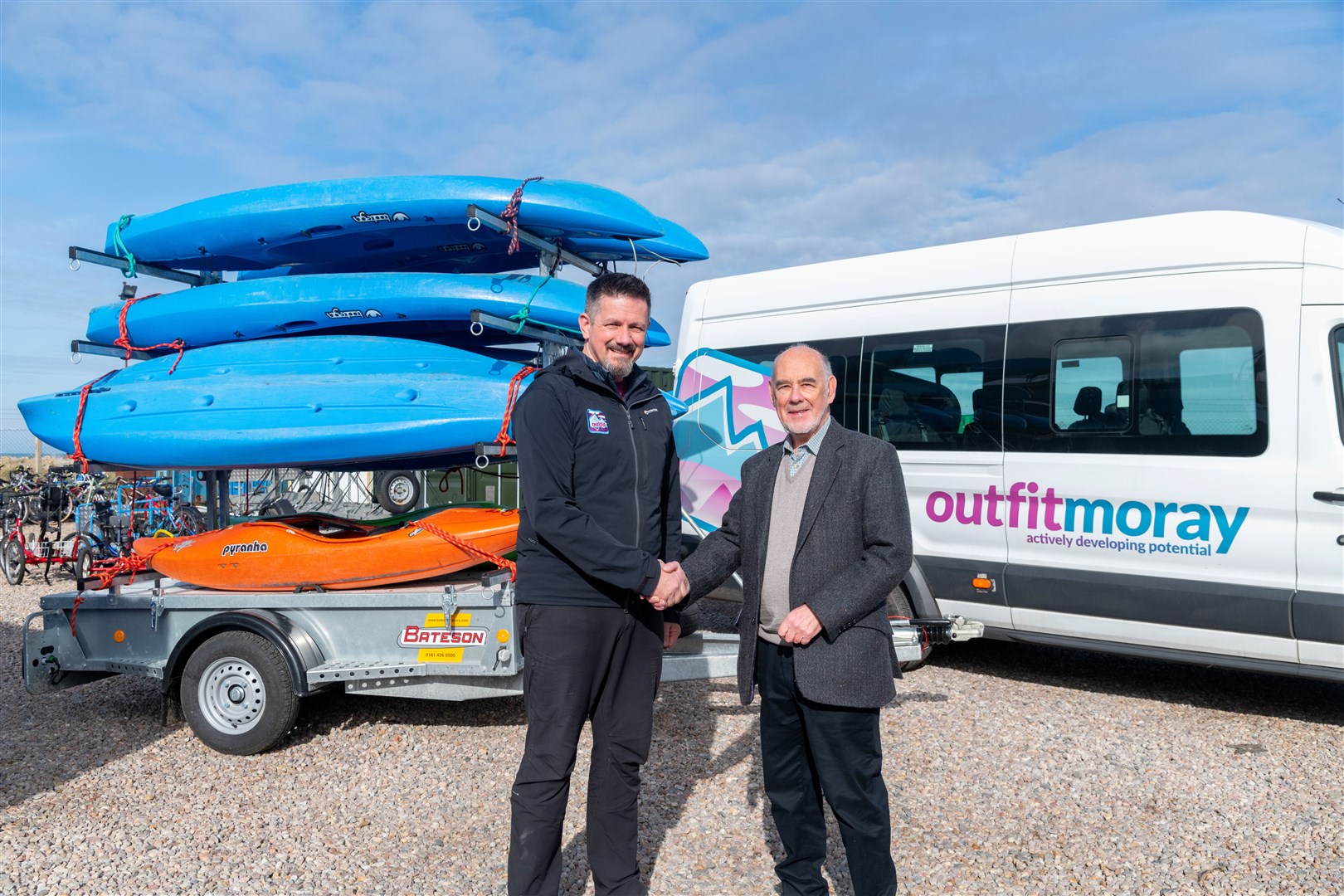 From left: Tony Brown (Chief Operating Officer at Outfit Moray) with George McIntrye (Chairman of The Gordon and Ena Baxter Foundation). Picture: Beth Taylor