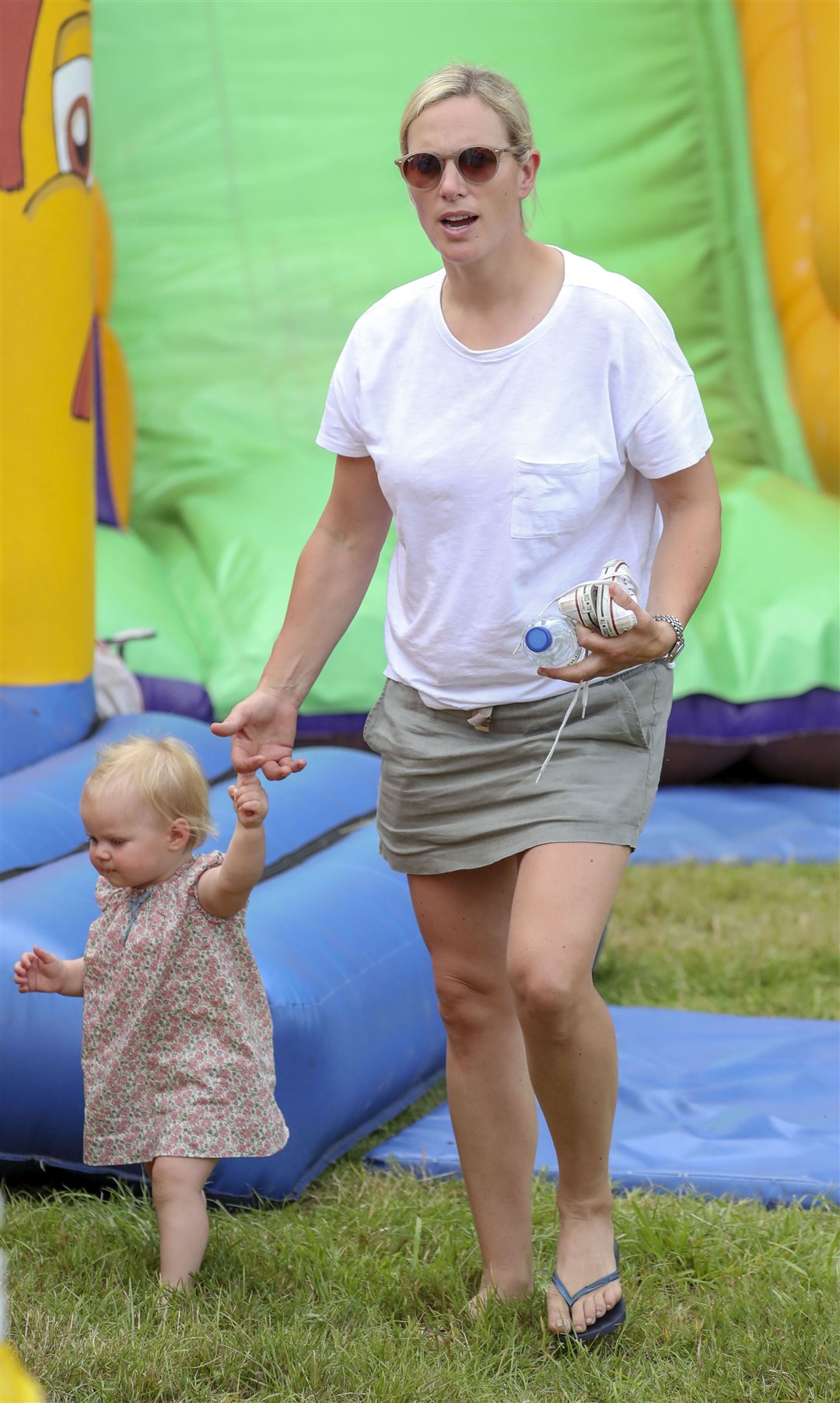 Zara Tindall with baby daughter Lena in 2019 (Steve Parsons/PA)