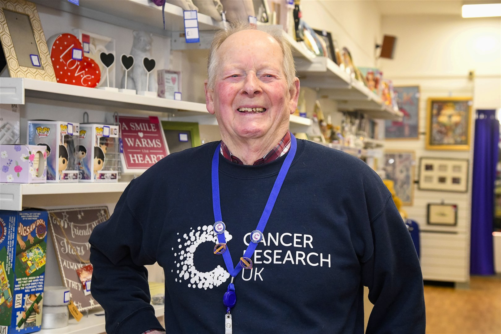 John MacKintosh has worked in the Cancer Research UK shop on Elgin High Street. Picture: Beth Taylor