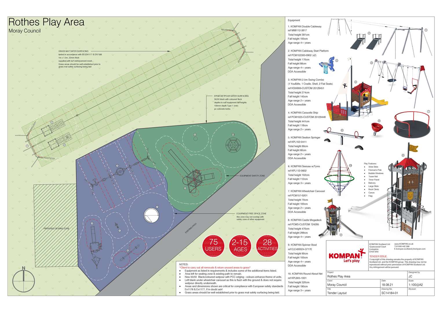 The propsed layout of the new park.