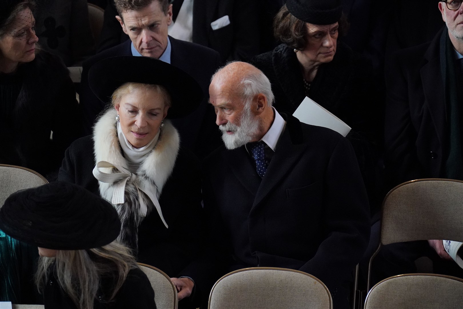 Princess Michael of Kent and Prince Michael of Kent attending a thanksgiving service for the life of King Constantine of the Hellenes (Jonathan Brady/PA)