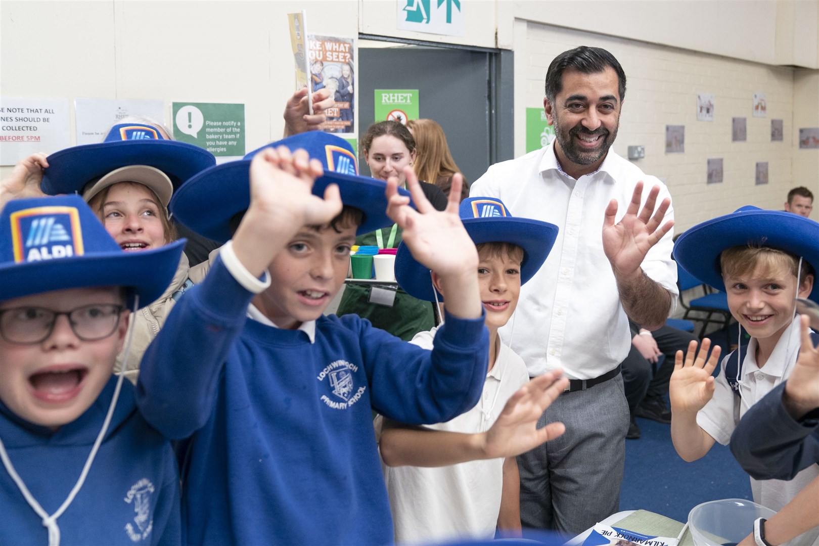 Mr Yousaf met pupils from Lochwinnoch Primary School at the show (Jane Barlow/PA)