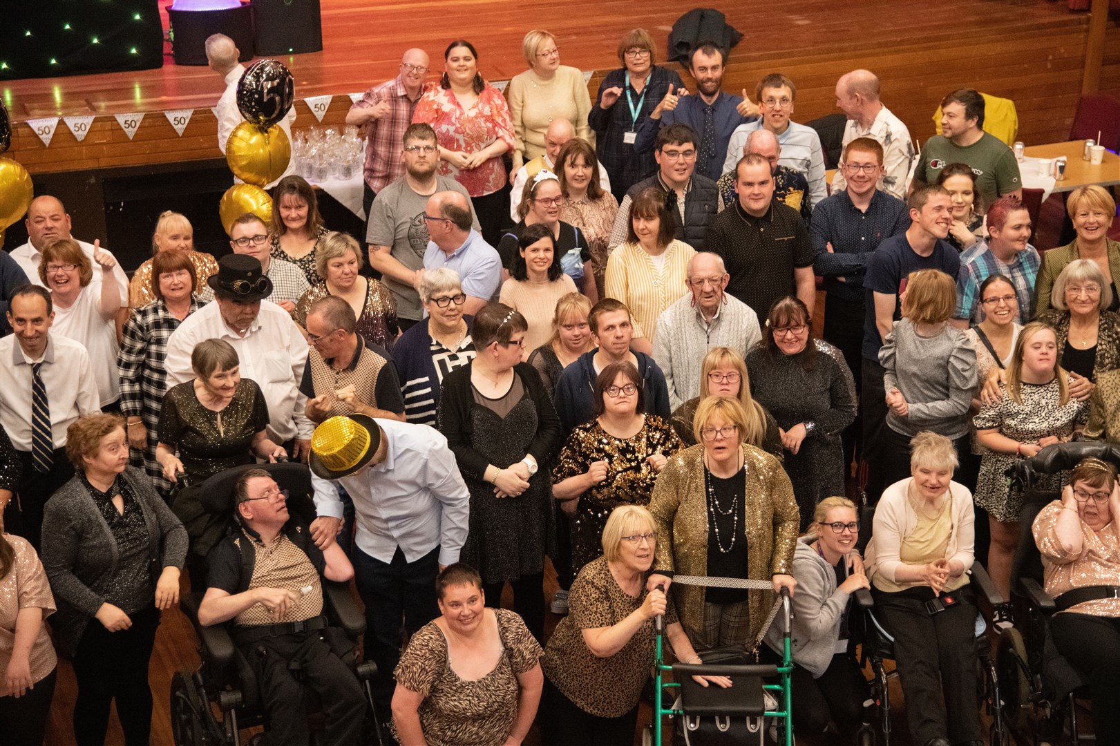 The Greyfriars Club, a social club for adults with learning disabilities in the Moray area, celebrated their 50th anniversary at the Elgin Town Hall. Picture: Daniel Forsyth