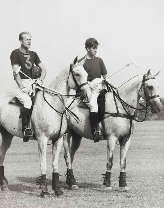 Polo playing Philip with Charles in 1966 (Clarence House)