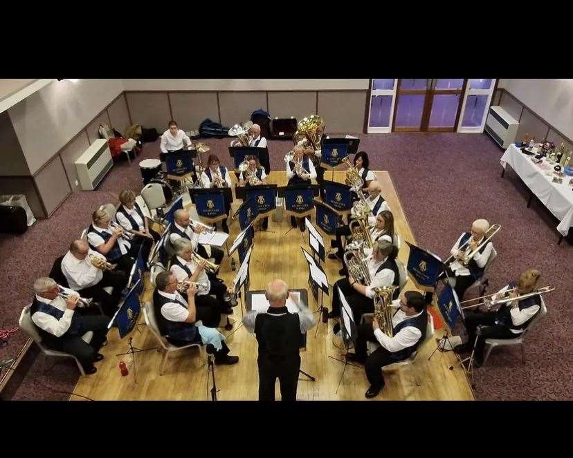 Elgin City Band playing a concert early last year.