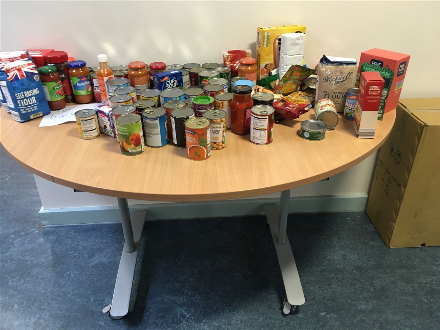 A primary school is collecting donations of food to be distributed to families in need (University of Bristol/PA)