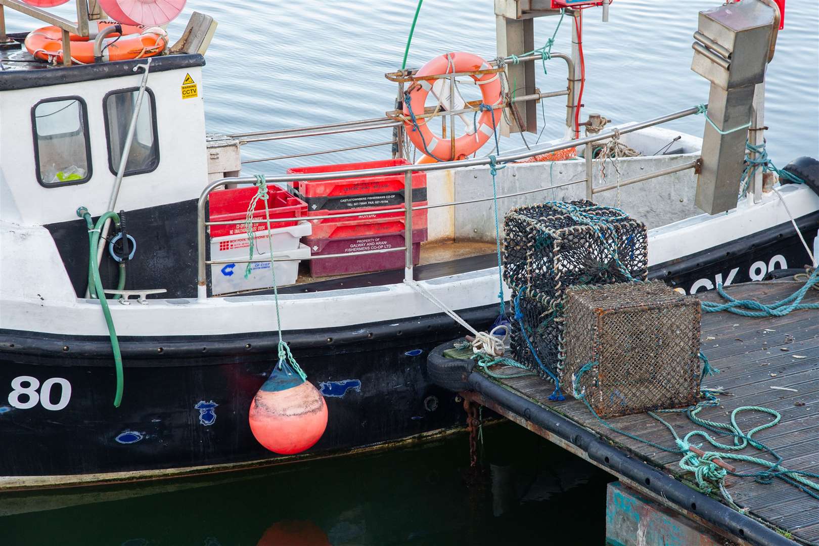 Just one fishing boat landed at Buckie Harbour last week. Picture: Daniel Forsyth