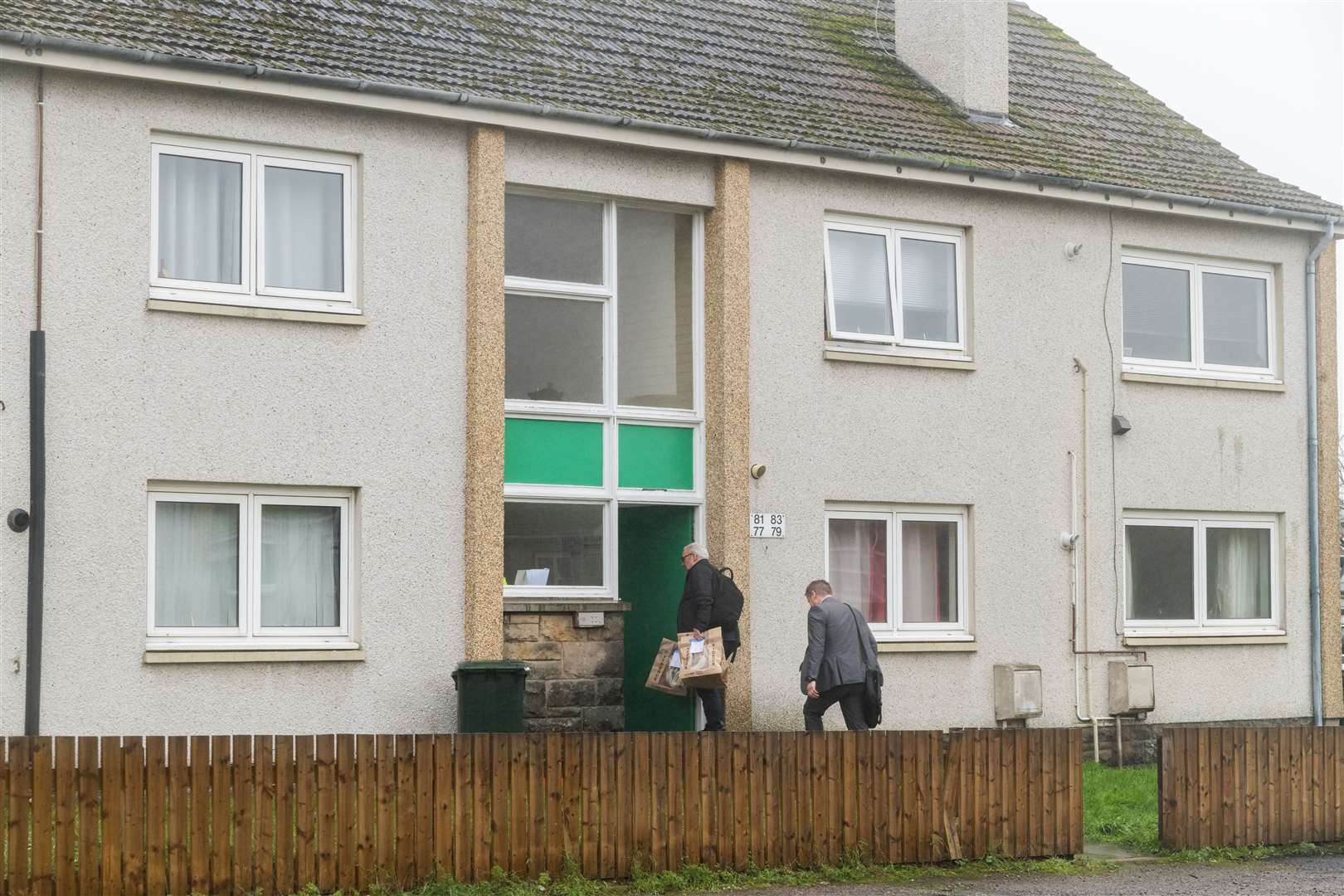 CID officers enter the property in which Kiesha Donaghy was murdered...Picture: Beth Taylor