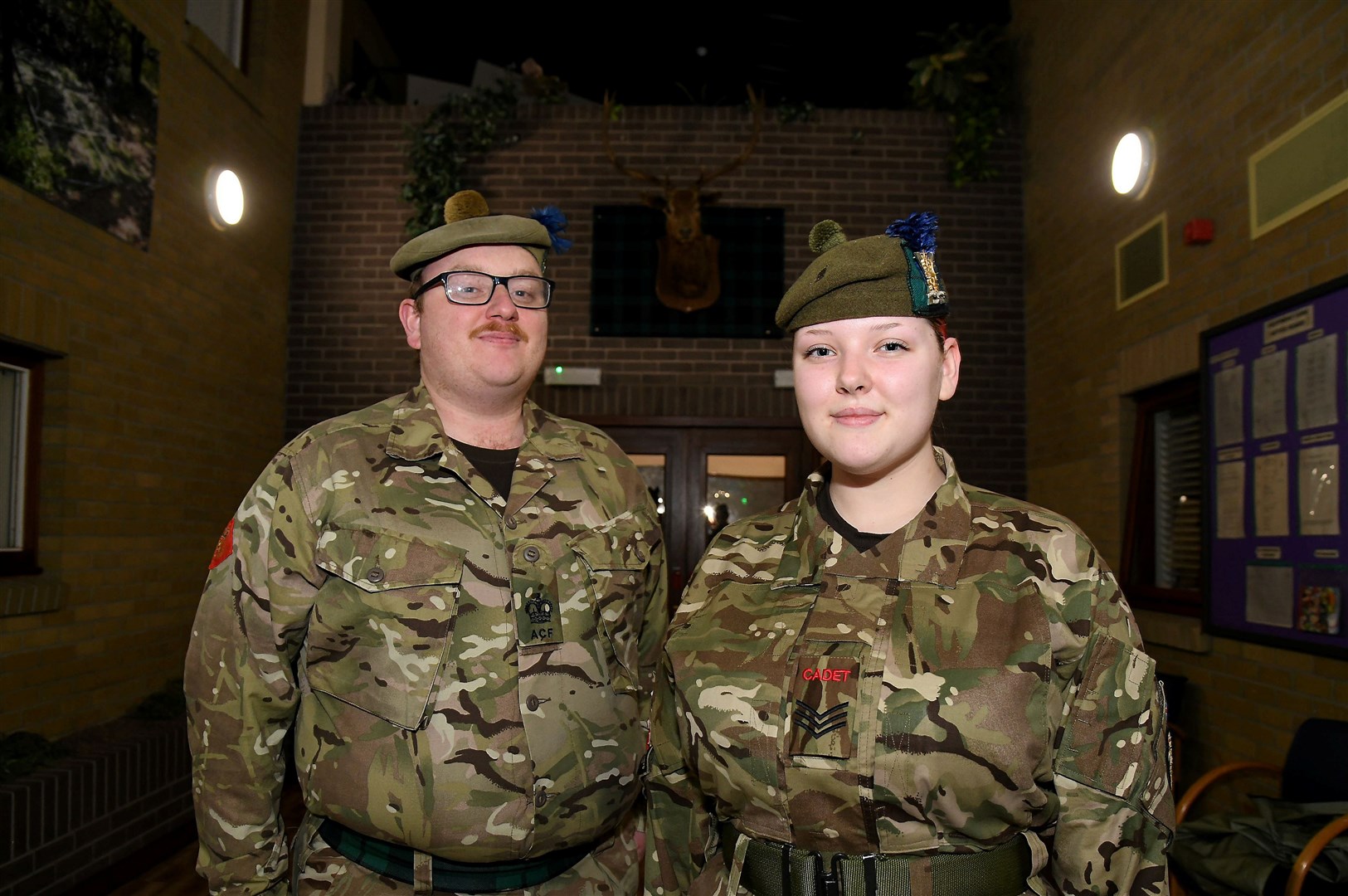 Cadet Corporal Bethany Young and Staff Sergant Instructor Graeme Wells, both have recently been promoted for their efforts in keeping the cadets engaged during lockdown...Picture: Becky Saunderson..