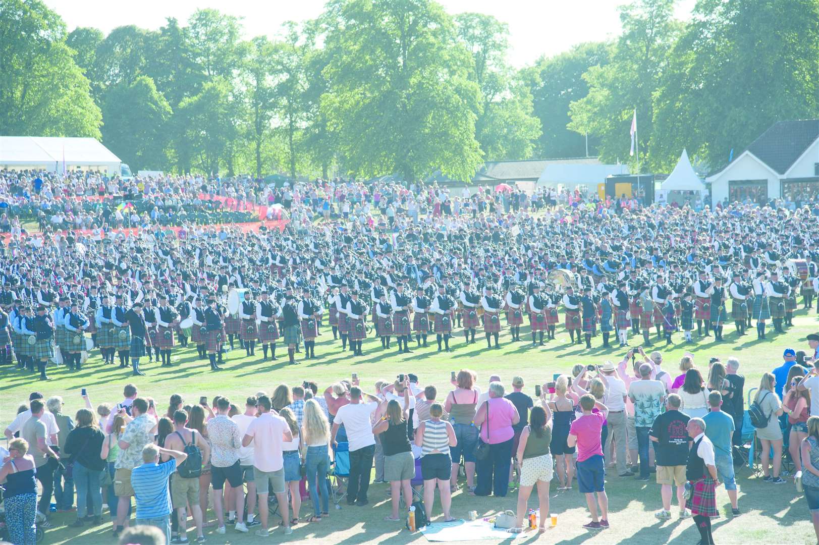 The sixth and final visit of the European Pipe Band Championships to Grant Park, Forres. Picture: Daniel Forsyth